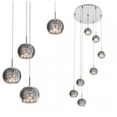 Lampa wisząca nad antresole szklana 7-punktowa CRYSTAL Zuma Line