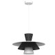 Lampa wisząca czarna nowoczesna metalowa regulowana do salonu Luminex