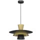 Czarna lampa wisząca metalowa nowoczesna regulowana do salonu Luminex