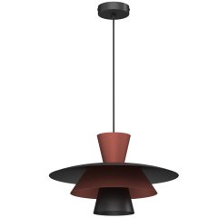 Czarno miedziana lampa wisząca nowoczesna metalowa regulowana do salonu Luminex