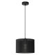 Czarna lampa wisząca loft metalowa regulowana do salonu Luminex