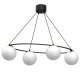 Lampa wisząca czarna nowoczesna kula metal regulowana Luminex