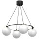 Lampa wisząca czarna nowoczesna metalowa regulowana do salonu Luminex