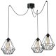 Lampa wisząca czarna loftowa metalowa do salonu z regulacją Luminex
