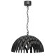 Czarna lampa wisząca designerska metalowa regulowana do salonu Luminex