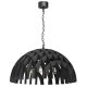 Czarna lampa wisząca designerska metalowa do salonu regulowana Luminex