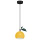 Lampa wisząca żółta nowoczesna metalowa do salonu Luminex