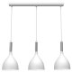 Lampa wisząca nowoczesna biała metal do salonu regulowana Luminex