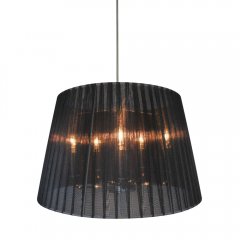 Lampa wisząca czarna z abażurem do salonu BLOIS Zuma Line